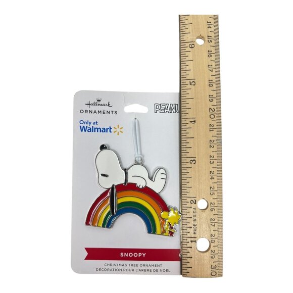 Hallmark 2023 Snoopy Woodstock Rainbow Enamel Metal Christmas Ornament NEW - Picture 4 of 4